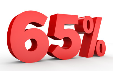 Sixty five percent off. Discount 65 %.