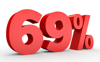 Sixty nine percent off. Discount 69 %.