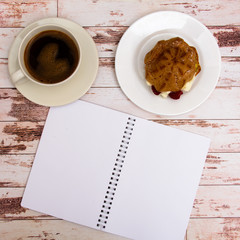Designer tools on work table wooden background top view