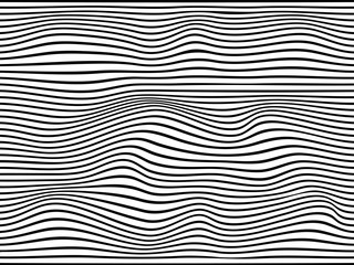 Waved Background with black lines.
