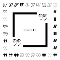 Quote blank template. Print design.