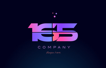 165 pink magenta purple number digit numeral logo icon vector