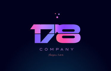 178 pink magenta purple number digit numeral logo icon vector