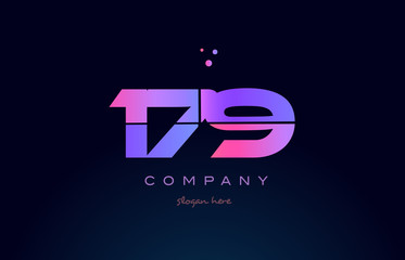 179 pink magenta purple number digit numeral logo icon vector