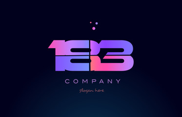 183 pink magenta purple number digit numeral logo icon vector