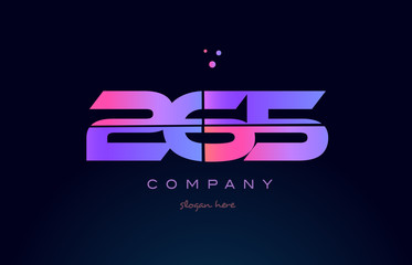 265 pink magenta purple number digit numeral logo icon vector