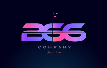 266 pink magenta purple number digit numeral logo icon vector