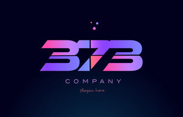 373 pink magenta purple number digit numeral logo icon vector