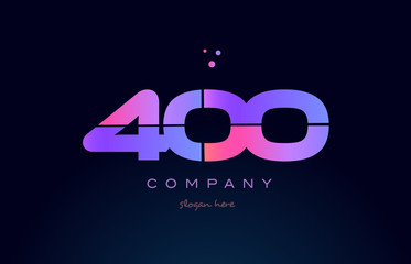 400 pink magenta purple number digit numeral logo icon vector
