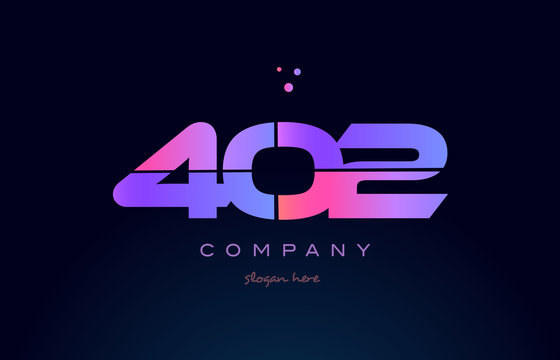 402 pink magenta purple number digit numeral logo icon vector