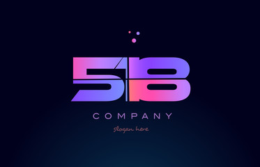 518 pink magenta purple number digit numeral logo icon vector