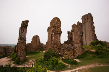 Ruin of Corfe Castle Dorset England UK