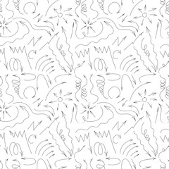 hand-drawn doodle seamless pattern with arrows