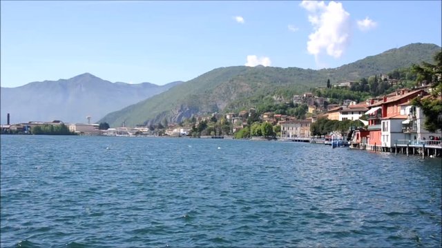 view of the town of Peschiera Maraglio located on the island of Monteisola