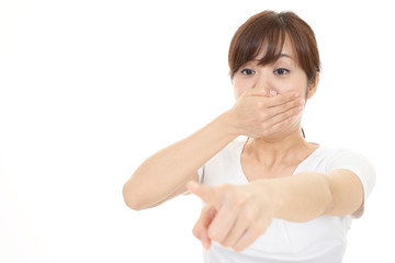 Obraz premium 驚く女性