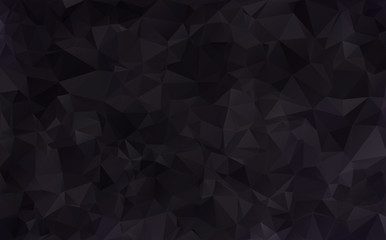Abstract background made of small triangles. Dark, black