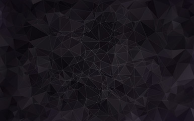 Obraz premium Abstract background made of small triangles. Dark, black