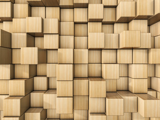 Wooden cubes background