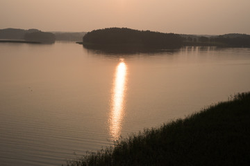 Sunset near the river