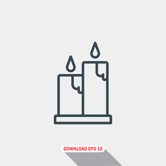 Candles icon, vector