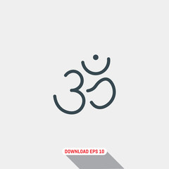 Om icon, vector