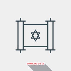 Fototapeta na wymiar Torah icon, vector