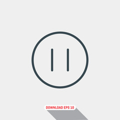 Music player icon, vector
