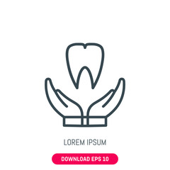 Tooth care icon, vector