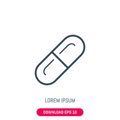 Pill icon, vector