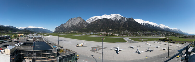 Flughafen Innsbruck Panoramaaufnahme