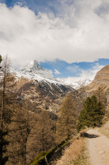 Zermatt, Dorf, Findeln, Findelbach, Sunnegga, Wanderweg, Alpen, Schweizer Berge, Wallis, Matterhorn, Furi, Zmutt, Frühling, Schweiz