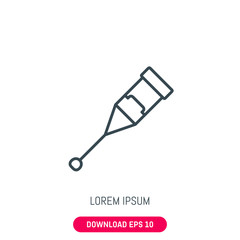 Walking stick icon, vector