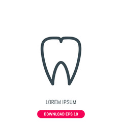 Tooth icon, vector
