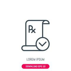 Medical document icon, vector