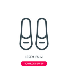 Slippers icon, vector