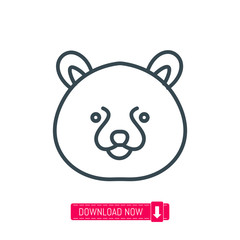 Bear face icon, vector