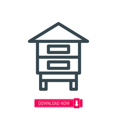 Beehive icon, vector
