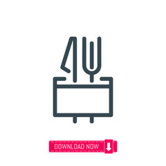 Fototapeta premium Cutlery icon, vector
