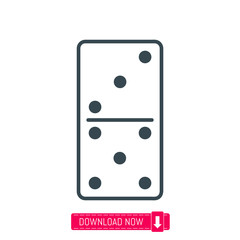 Domino icon, vector