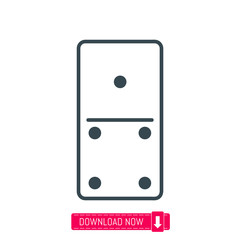 Domino icon, vector