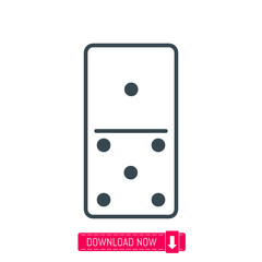 Domino icon, vector