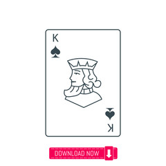 King playing card icon, vector