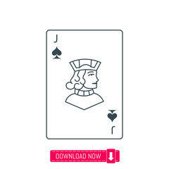 Jack playing card icon, vector