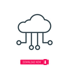 Cloud computing icon, vector