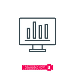 Analytics icon, vector