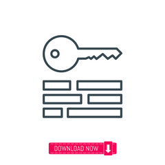 Keywords icon, vector