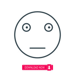 Fototapeta premium Surprized emoji icon, vector