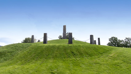 Fototapeta premium Norway, Frosta Thing Hill (Tinghaugen) Stone monuments