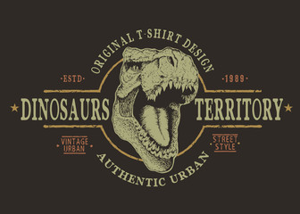 Fototapeta premium dangerous tyranosaur head