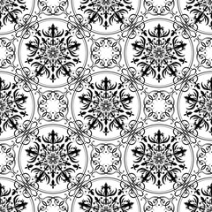 Obraz premium Abstract seamless pattern. Black and white vector